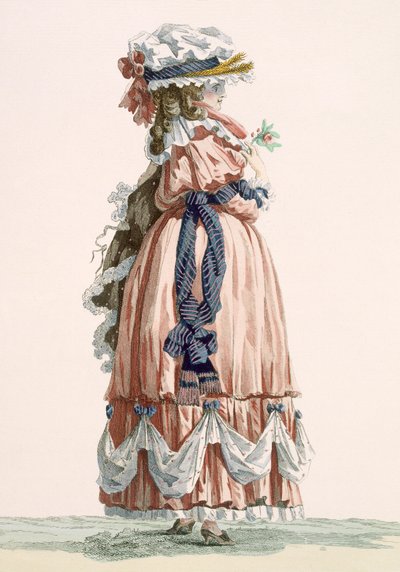 Vestido de paseo de verano para dama, grabado por Dupin, placa no.192 de 